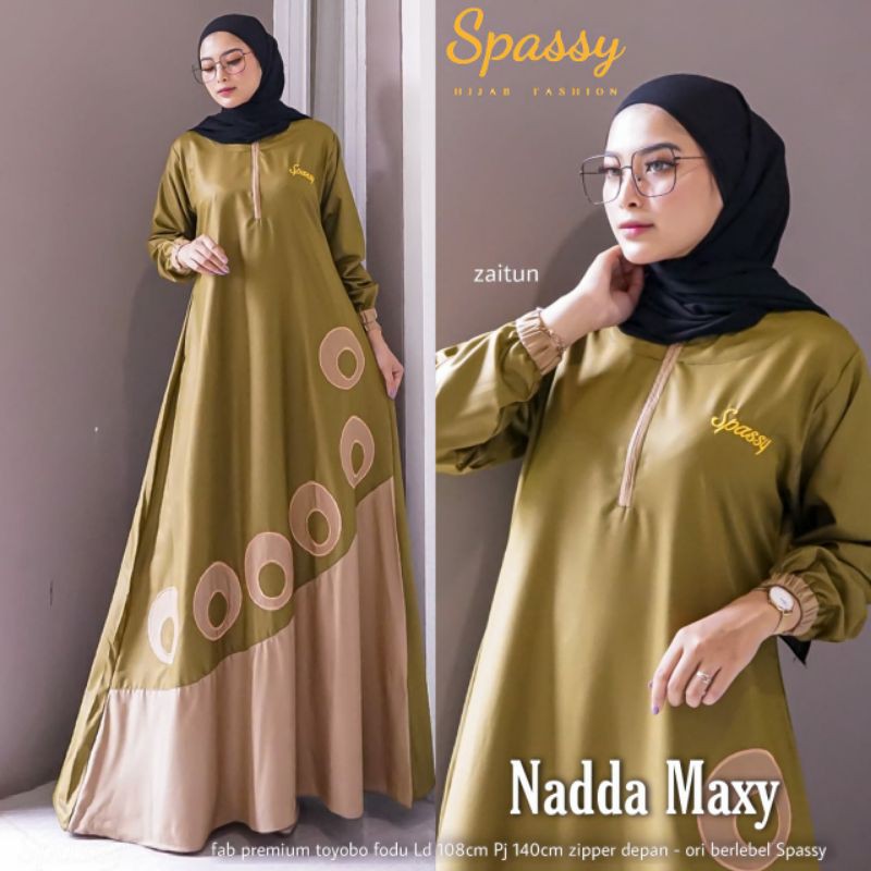 Nadda Maxy By:Spassy/Gamis/Dress/Dress Muslim/Fashion Muslim Wanita