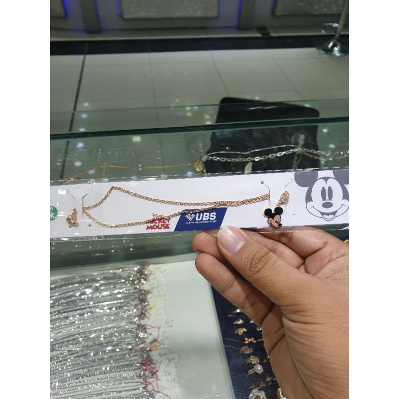 kalung anak emas nori berliontin mickymouse