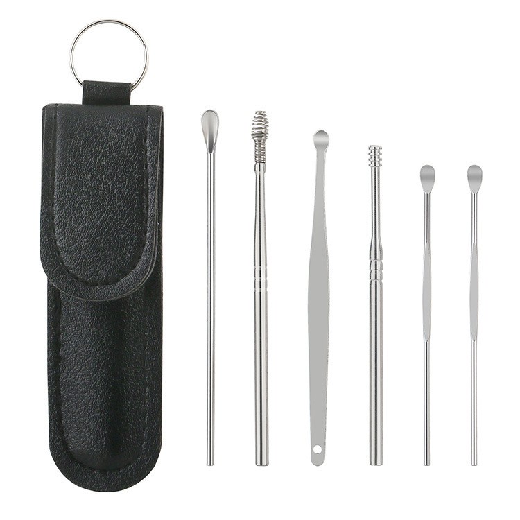 ALAT PEMBERSIH TELINGA KOREK KUPING EAR WAX PICKER 1 SET 6 PCS