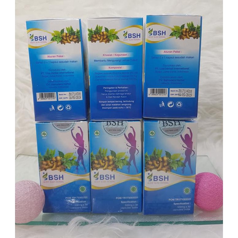 Unik BSH POM - Body Slim Herbal 100% Natural Quick Effect Best Seller BPOM Diskon