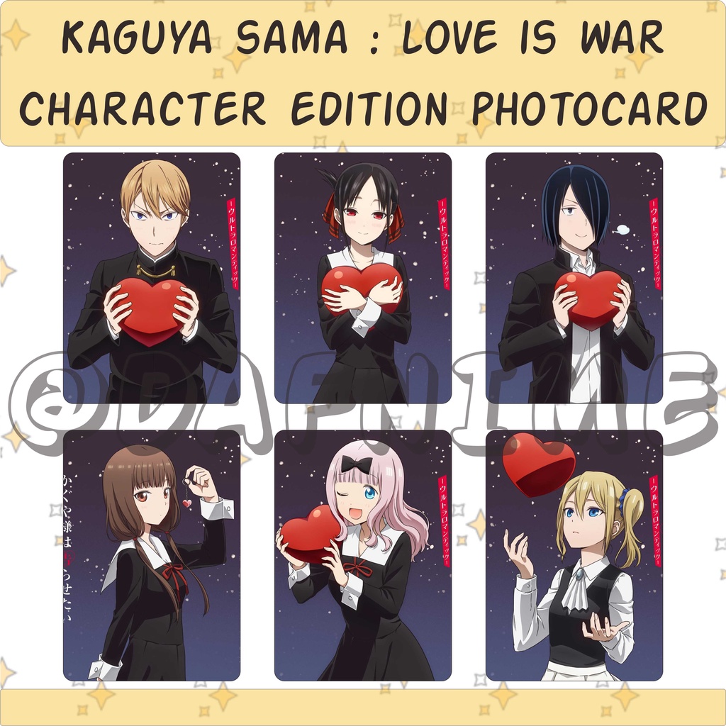 KAGUYA SAMA LOVE IS WAR CHARACTER EDITION PHOTOCARD ANIME