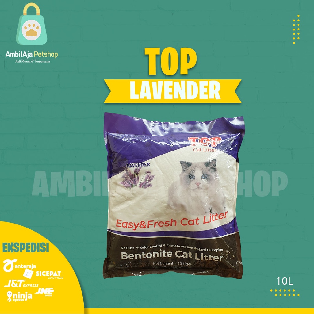 Pasir Kucing Gumpal Wangi - TOP 10L All Varian ( EKSPEDISI )