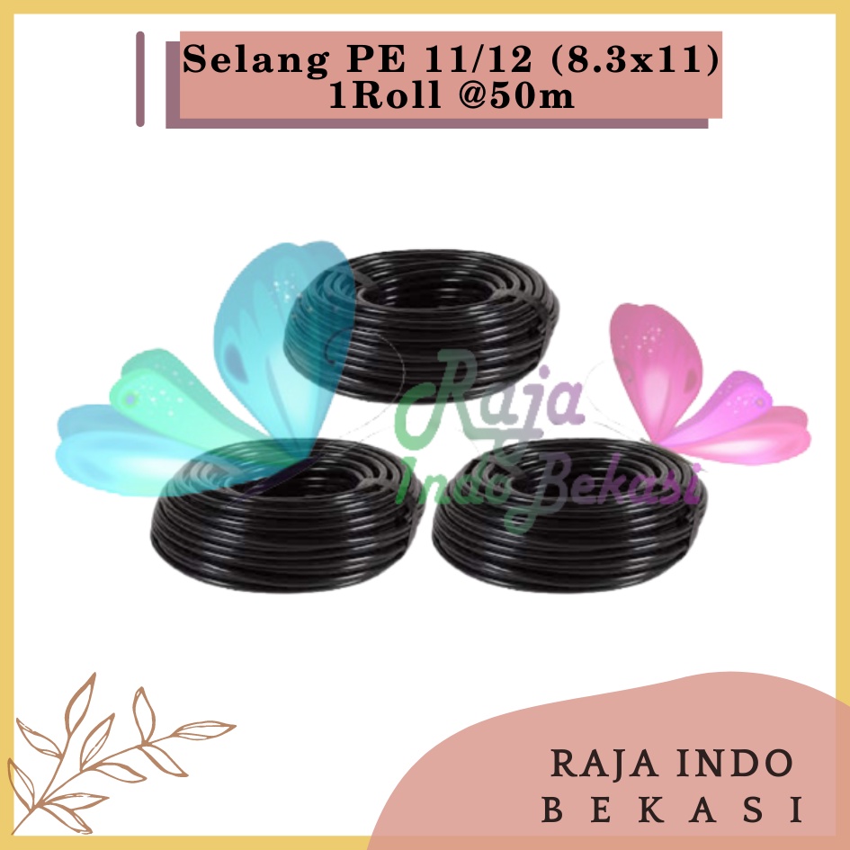 50 Meter Selang 11MM 1 Rol 50M Selang Pe 11 Mm Hidroponik Irigasi Hose Hydroponic Air Sprayer Kabut