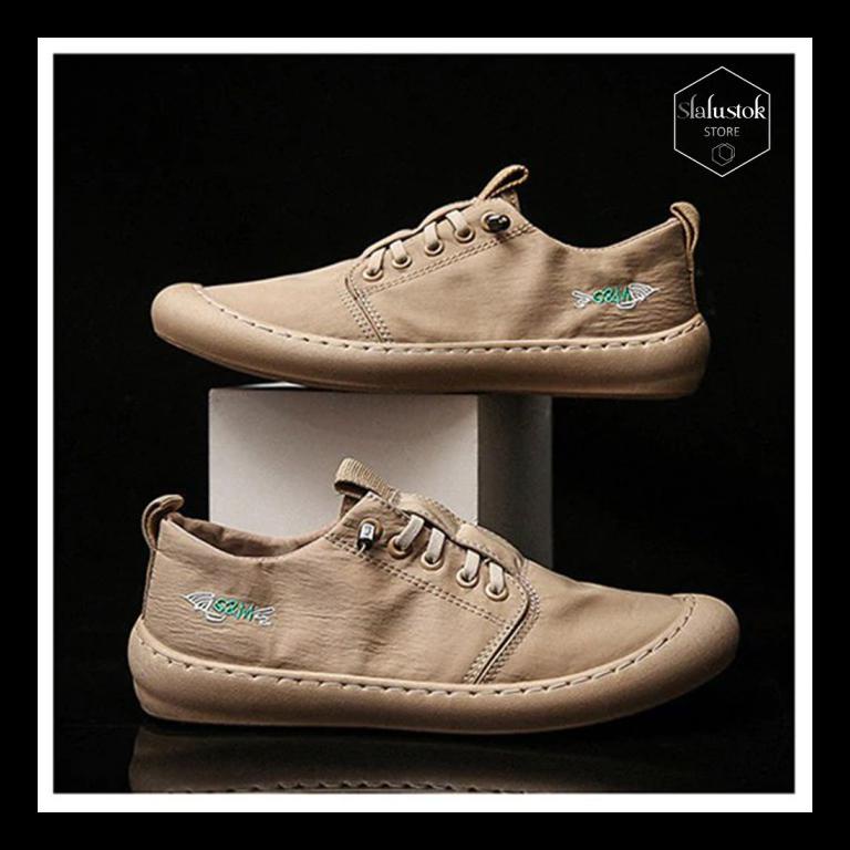 UPDATE SEPATU PRIA SNEAKER KETS LIGHT ELVES RUNNING SHOES SM-33 - TERMURAH - COKELAT, 40 TERPERCAYA