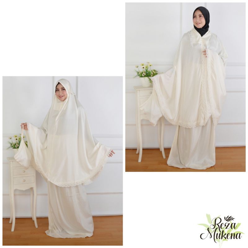 Mukena Silky Katun Polos 2in1