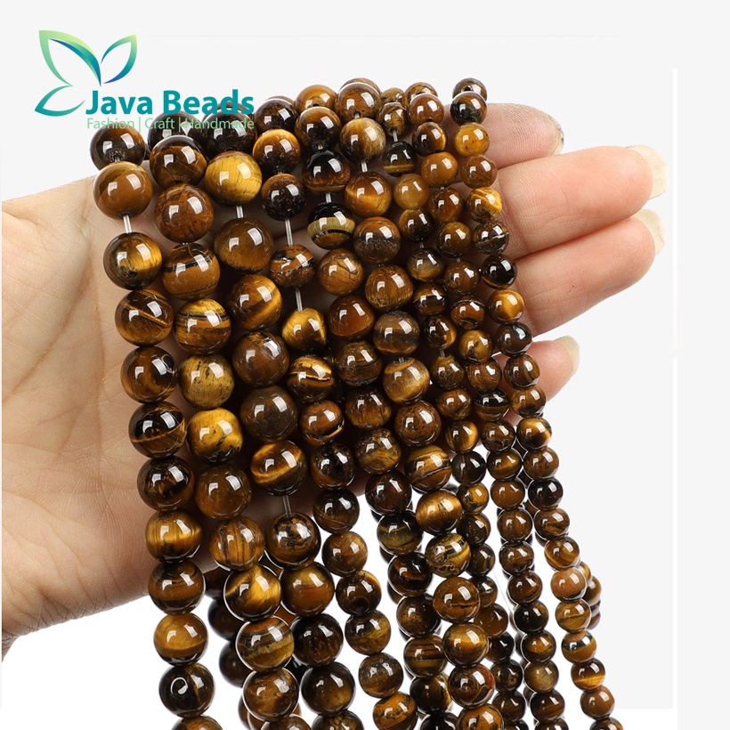 Bahan Gelang Batu Alam Tiger Eye Natural