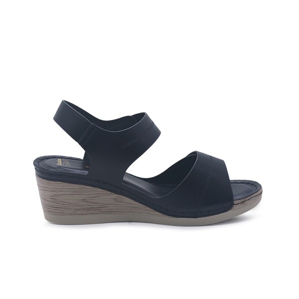  Bata  Comfit  Sandal  Wanita  Carola Black 6616134 Shopee 