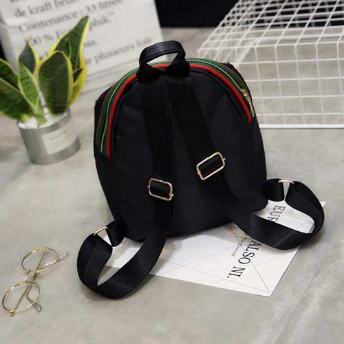 tas ransel punggung gemblok cewek backpack wanita hitam garis (1E4) bta364