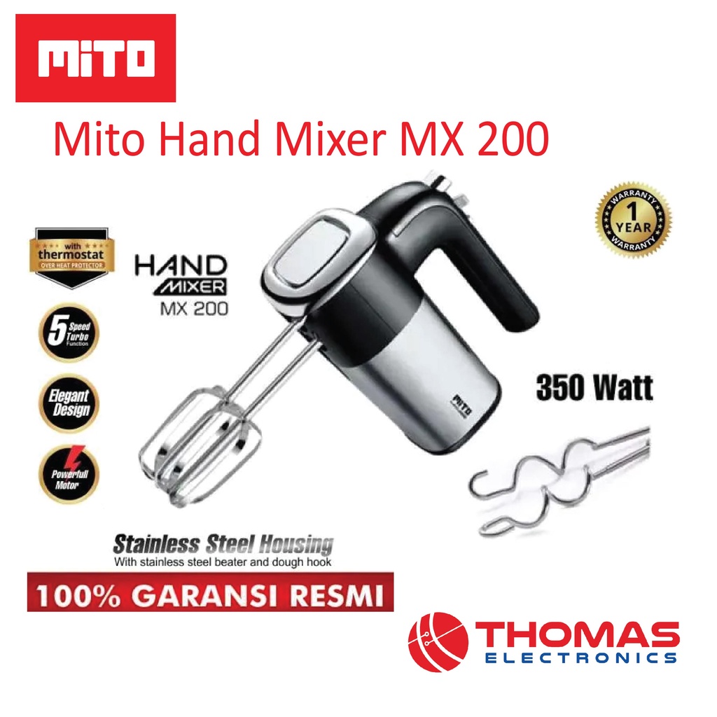 Mito Hand Mixer MX 200 Mixer Mito MX200 GARANSI RESMI