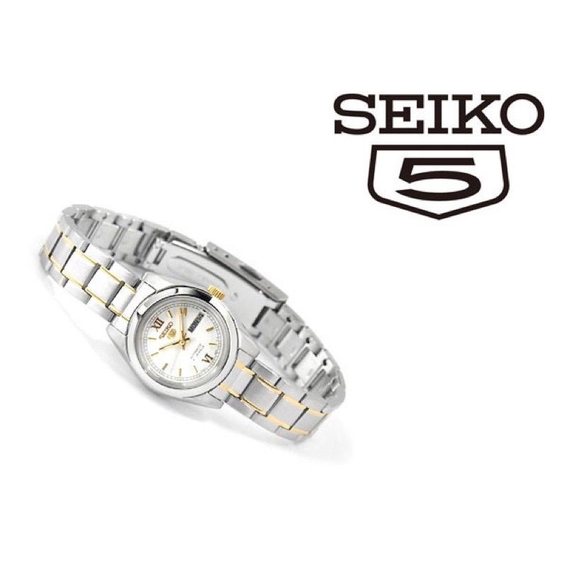 Seiko 5 SYMK29K1 Automatic Jam Tangan Wanita Original SYMK29 Cewek Strap Rantai Stainless