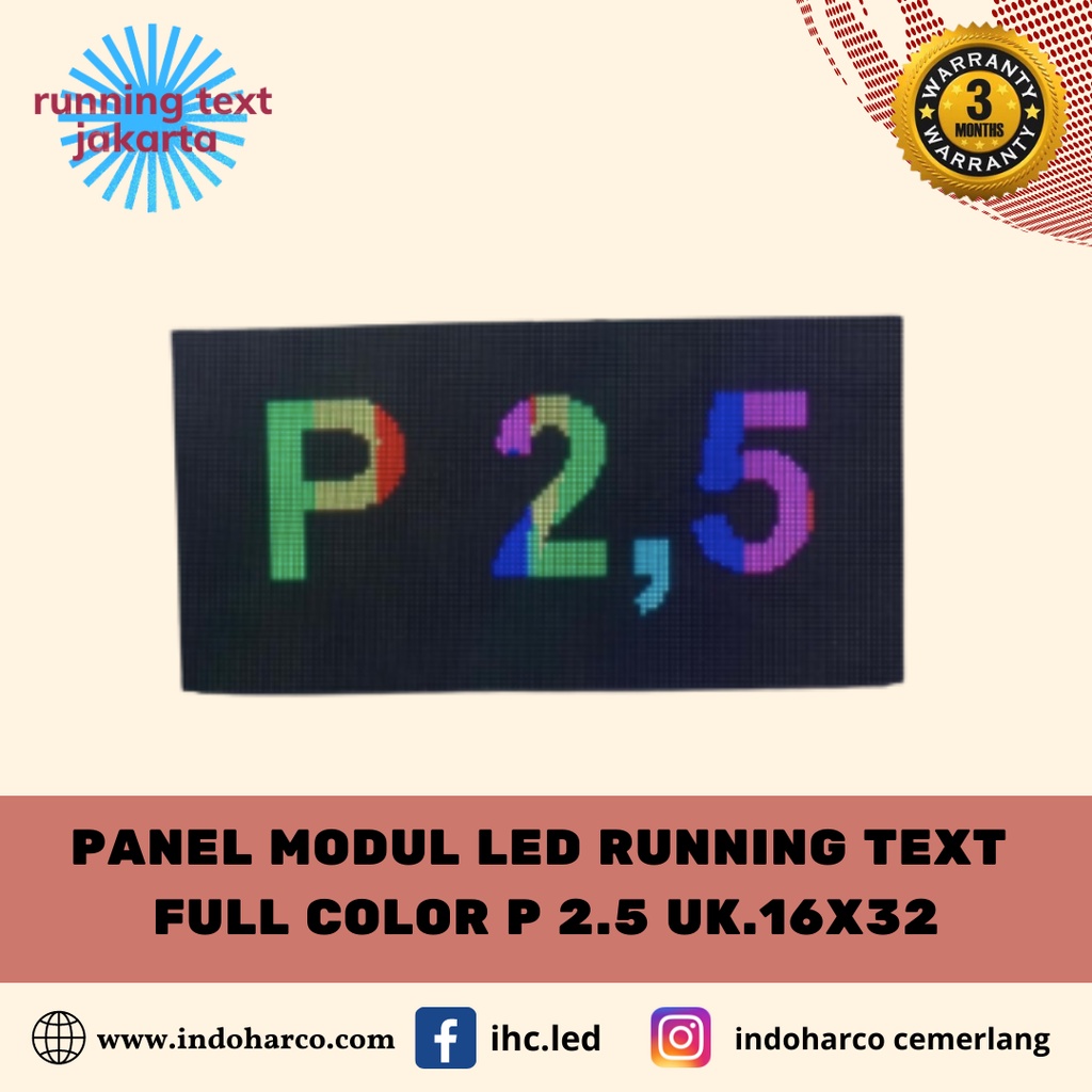 Harga Modul Running Text P 2.5 Terbaru Jan 2026 | BigGo Indonesia