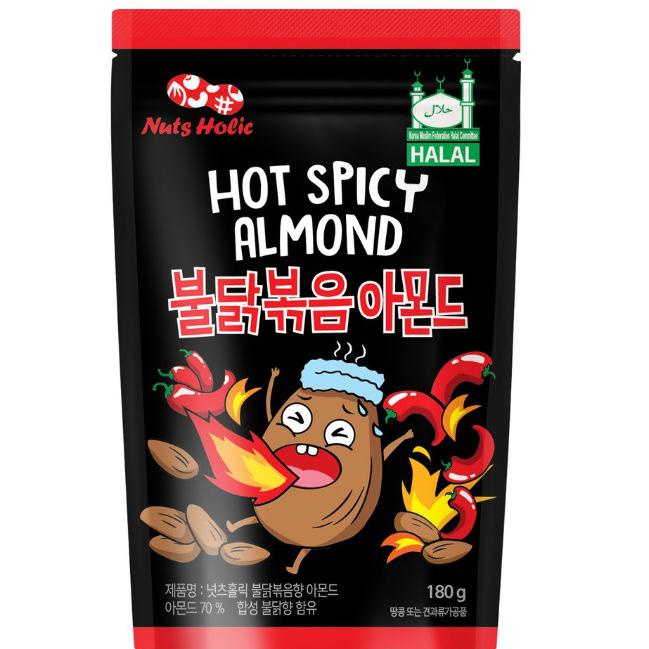 

*$*$*$*$] Nuts holic flavored almond 180 gr / kacang almond korea halal
