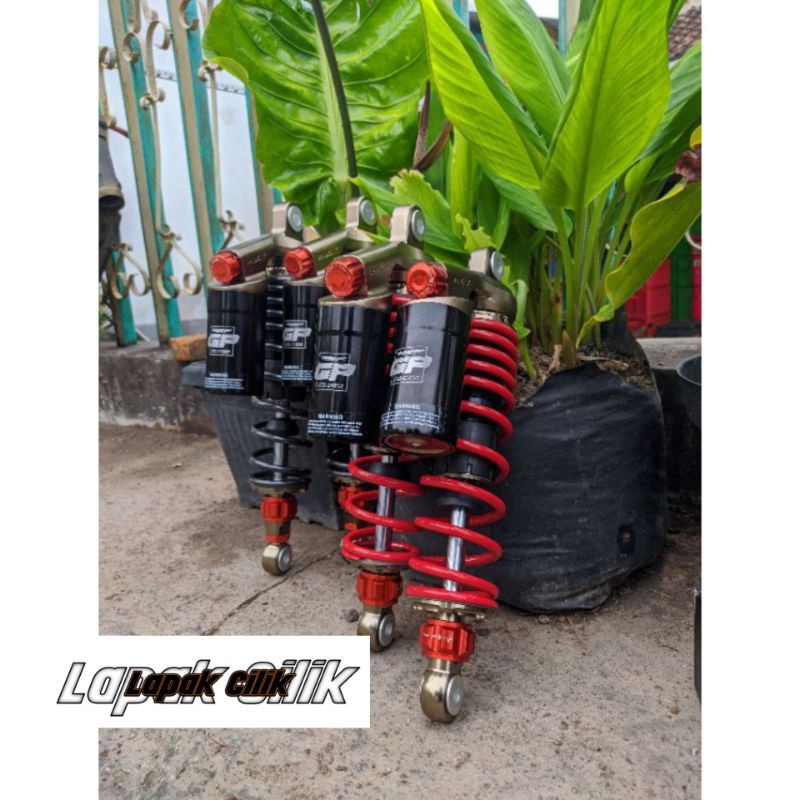 SHOCK BREAKER RIDE IT GP PREMIUM 299 DC 280MM 320MM 340MM DOUBLE CLICK TITANIUM MERAH RX KING TIGER