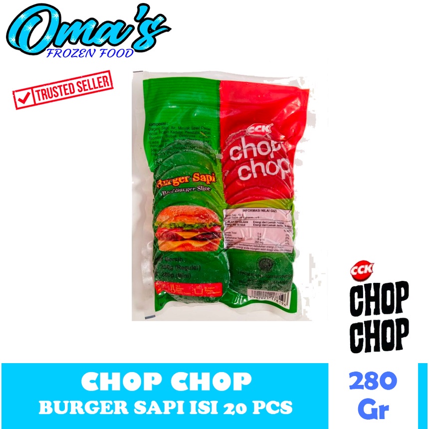 

CHOPCHOP BURGER SAPI ISI 20 PCS 280 GR