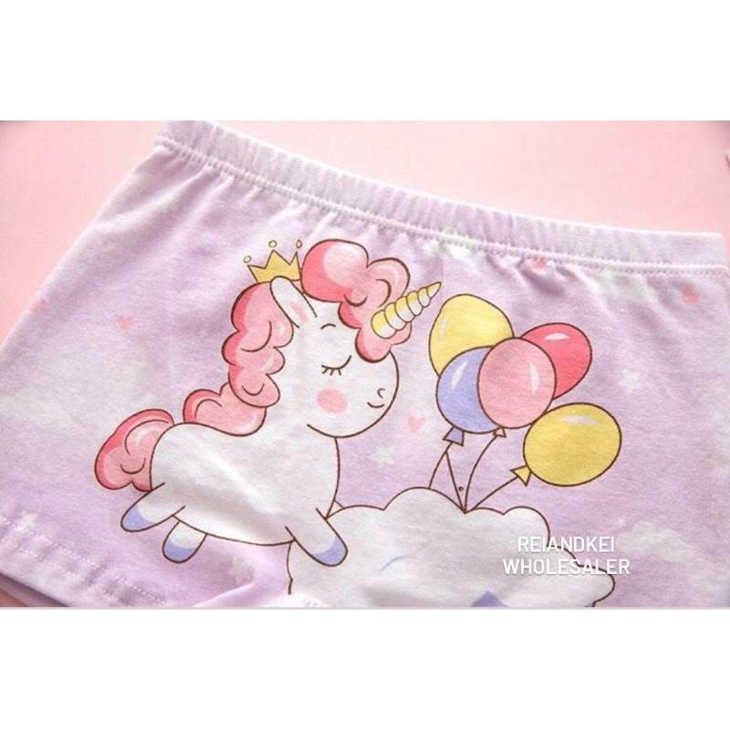 [ 2 - 10 TAHUN ] IMPORT CELANA DALAM UNICORN ANAK SOFT HALUS / CELANA DALAM ANAK PEREMPUAN / CD BOXE
