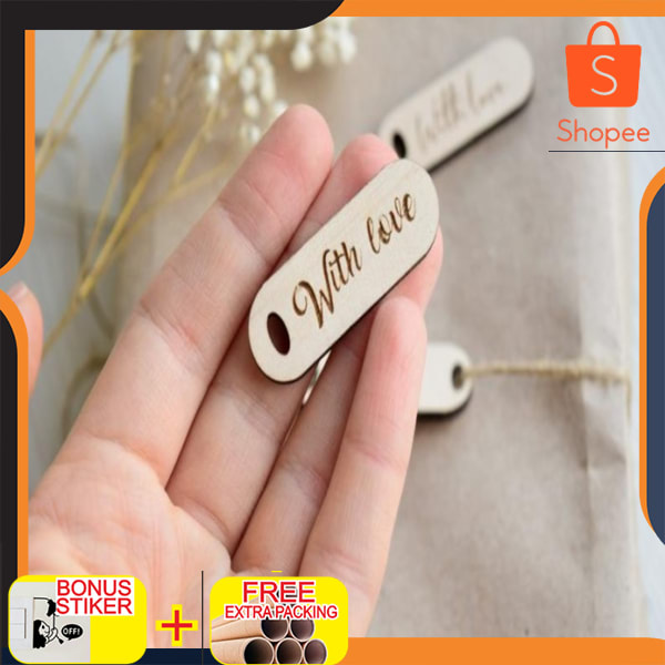

Label Tag Kayu | Hampers Tag Kayu | 45x15cm | Hiasan Hampers Keren
