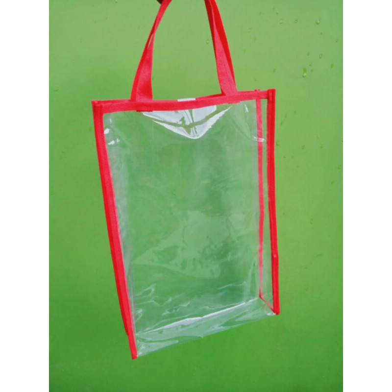 

25x36x5 beli satuan boleh bgt!!! Tas Mika Polos List Spunbond (Mika Tebal 0.25gsm)