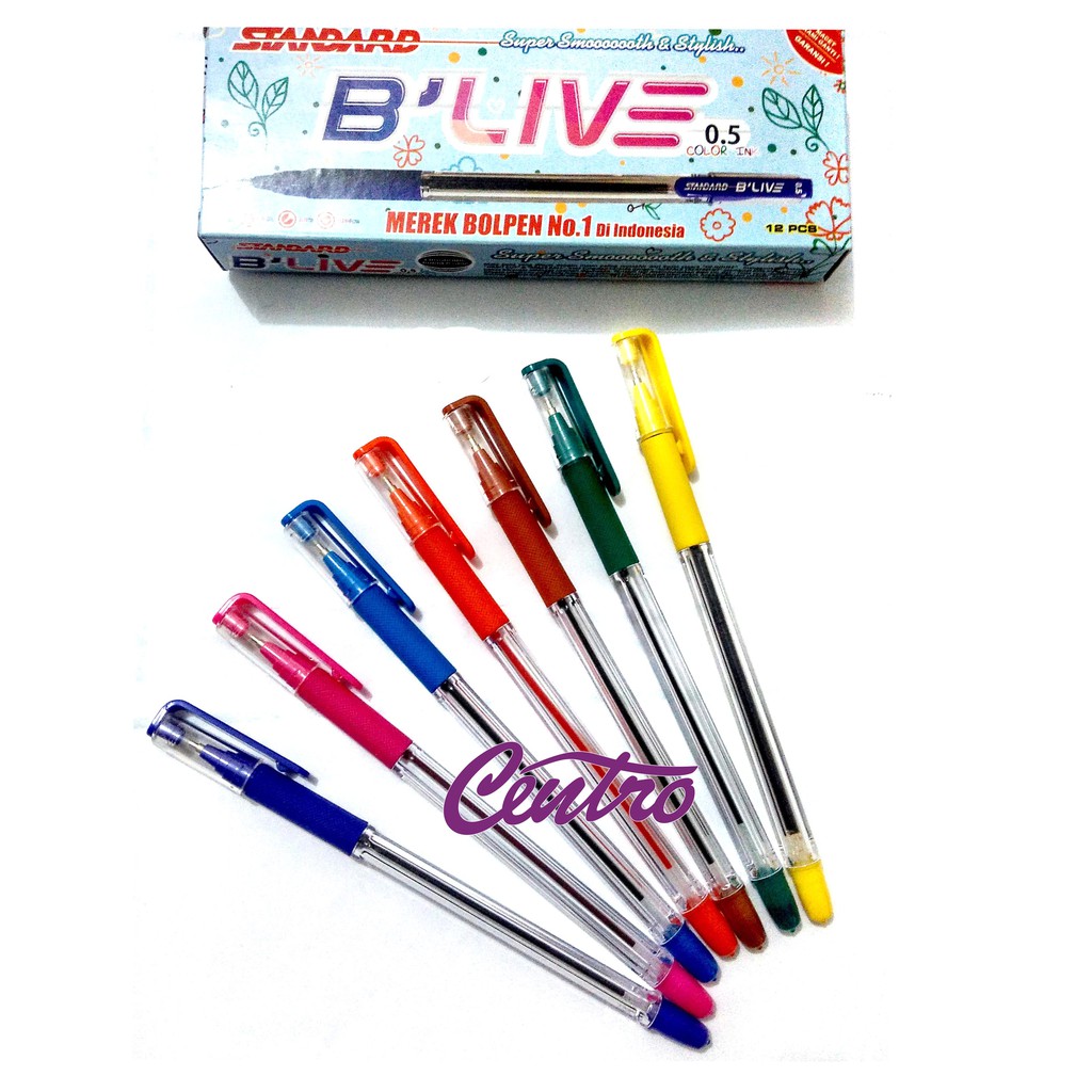 Standard B Live 0 5 Color Ink  Pulpen  Standard Warna 
