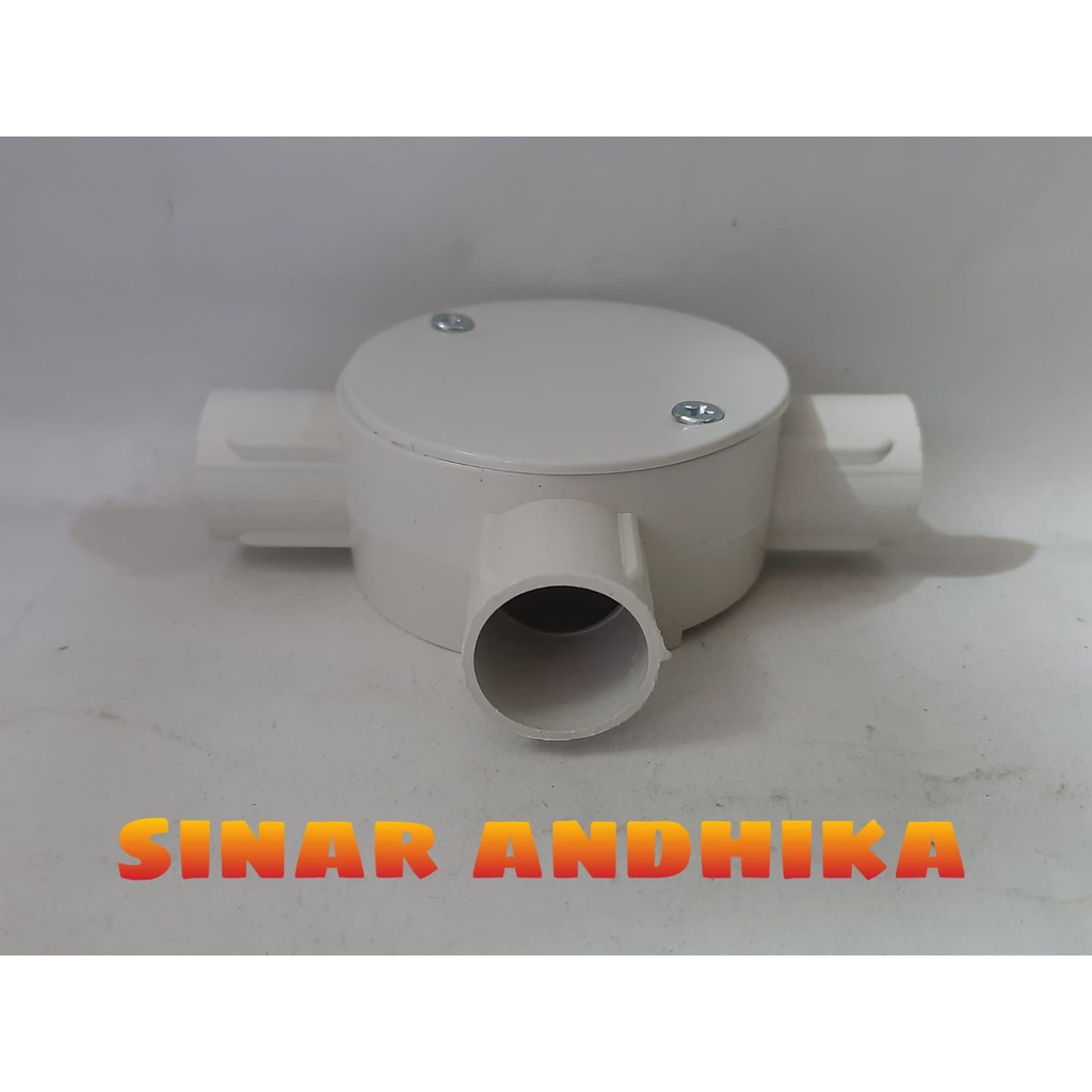 T-DUS / TEE DUS PUTIH 3 CABANG UNTUK PIPA LISTRIK