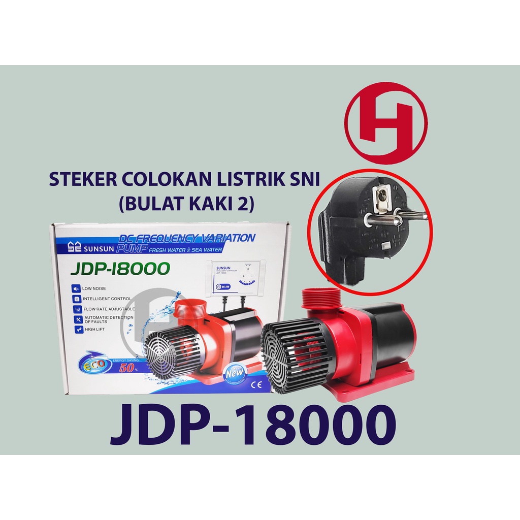 SUNSUN JDP 18000 FREQUENCY VARIATION WATER PUMP POMPA CELUP SIRKULASI KOLAM IKAN KOI AQUARIUM HYDROP