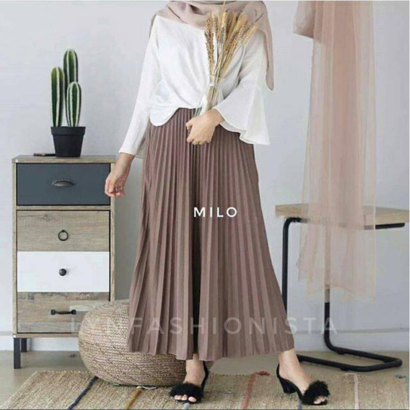 LYNFASHIONISTA-ROK WANITA MUSLIMAH PAYUNG LEBAR MODEL PLISKET PREMIUM/ROK PANJANG MURAH/MISSHA