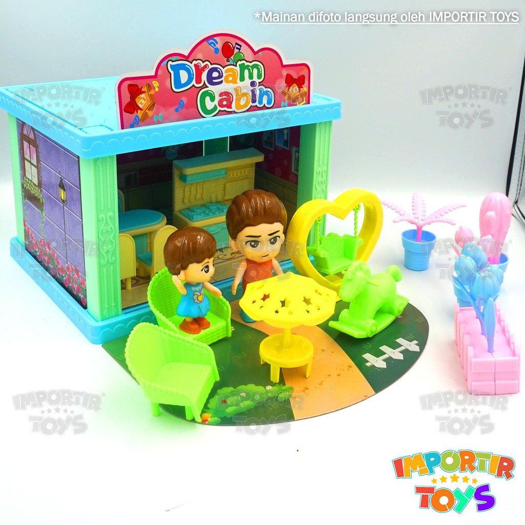 Mainan Rumah Villa Anak Cewek + KITCHEN SET (IMPORTIR TOYS QUALITY)