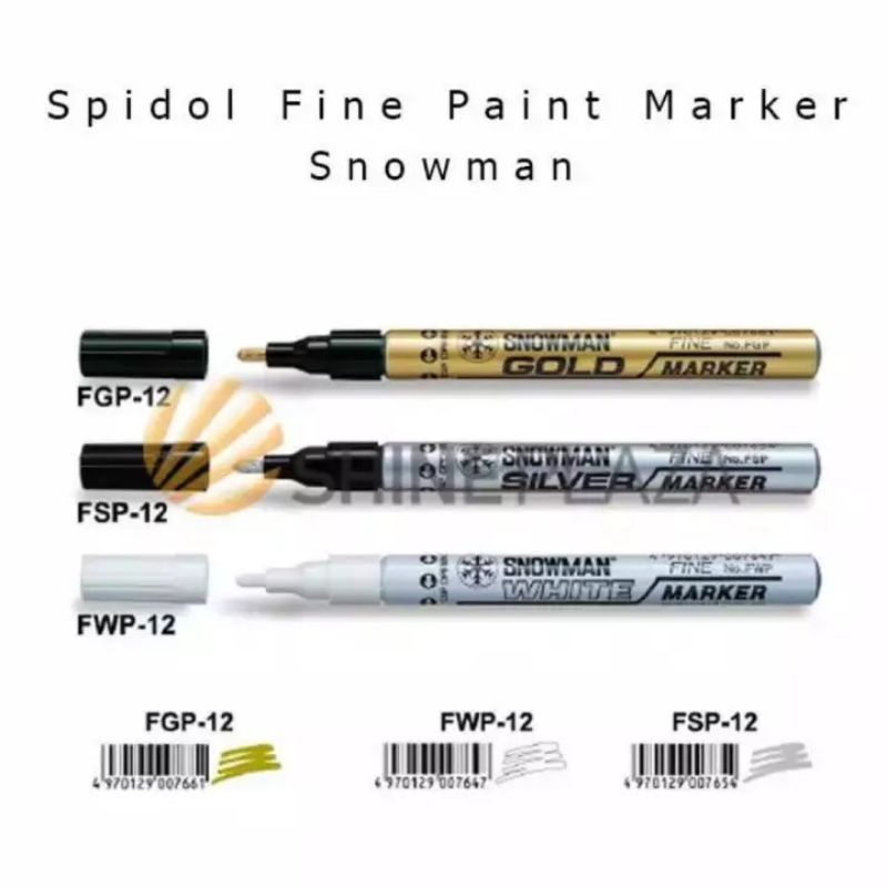 

Spidol Paint Marker SNOWMAN Fine Tip / Ujung Kecil