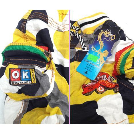 CELANA 16117 / CELANA ANAK / CELANA PENDEK ANAK LORENG KUNING - CELANA PENDEK
