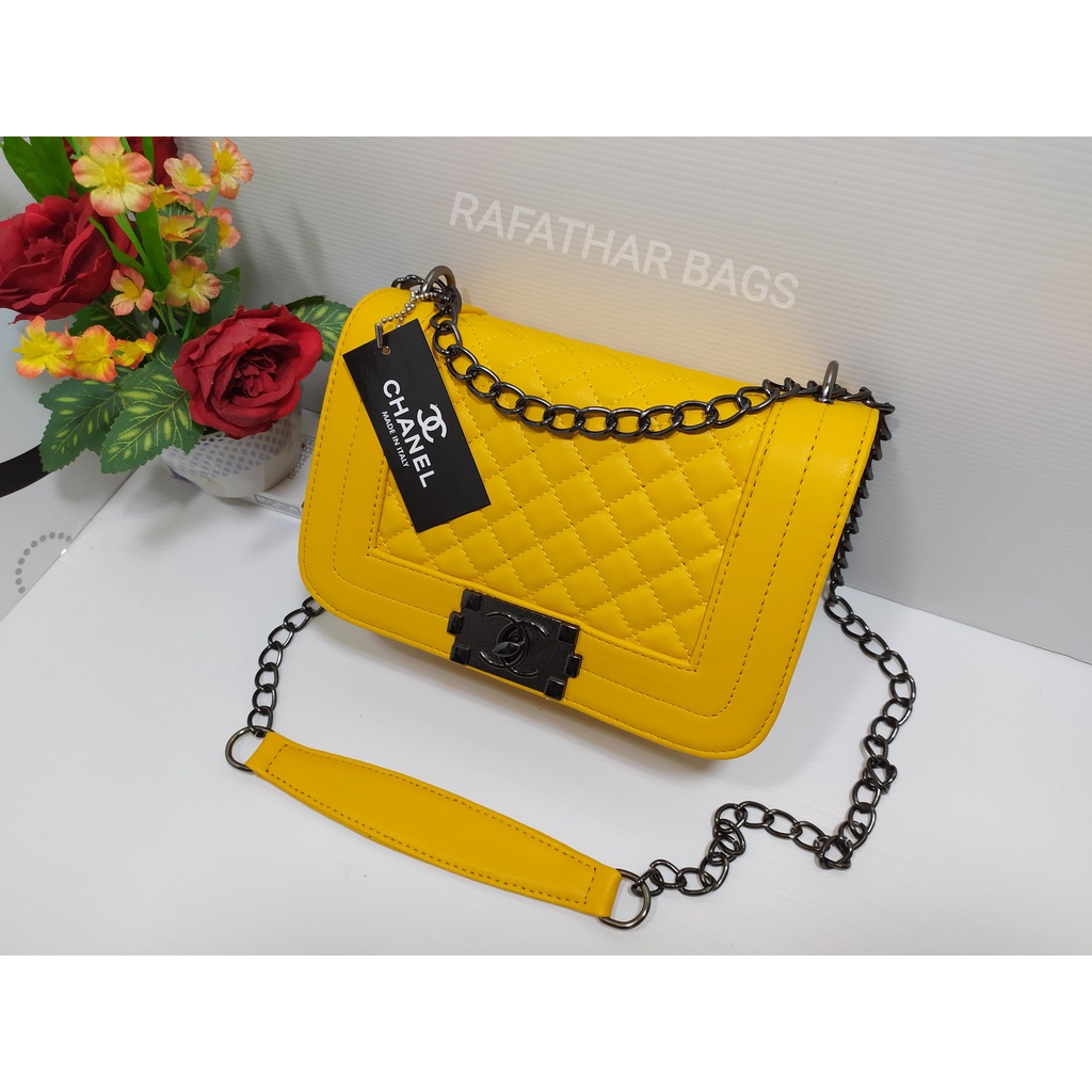 Tas tali rantai wanita CHL boy mini bordir rapet