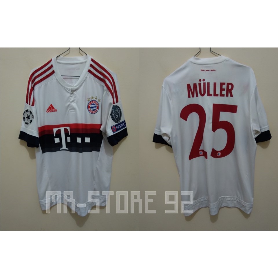 Kaos Jersey Bola Adidas Bayern Munchen Away 2015-2016 Small Original