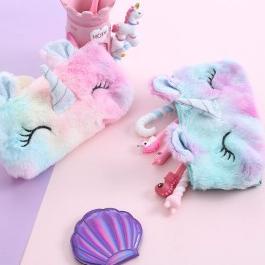 

Bagus Unicorn pencil case tempat pencil bulu rainbow 88C04 !