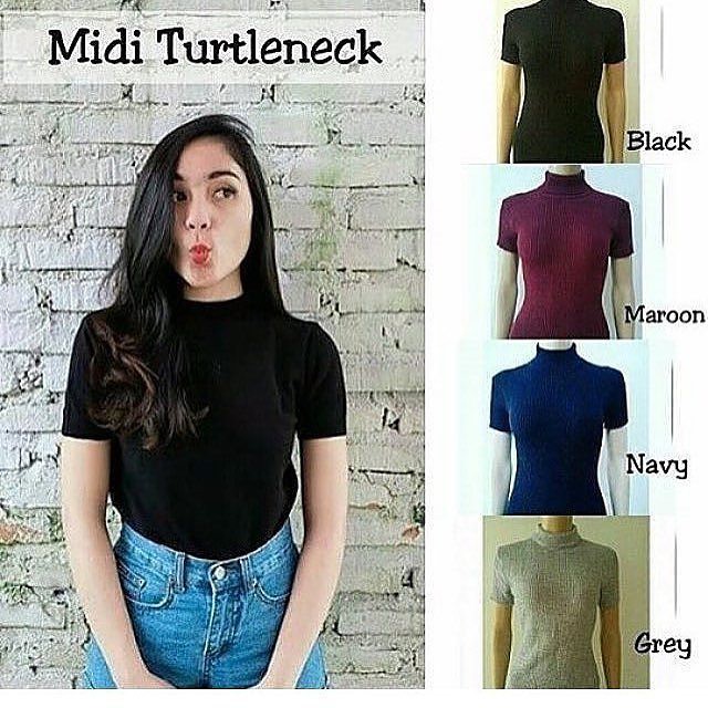 Midi turtleneck sweater / atasan rajut / sweater rajut /