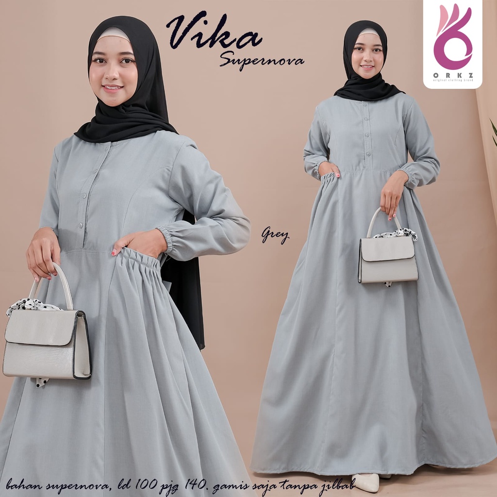 gamis polos gamis Basic Polos Busui seri Vika OriKenzo
