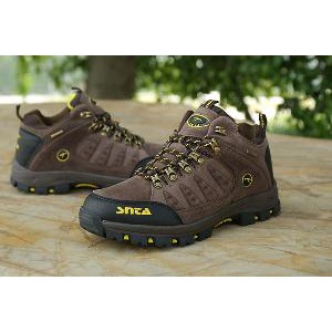 Unik Sepatu Gunung Hiking Boot Outdoor SNTA 470 Brown Yellow  Waterproof Diskon
