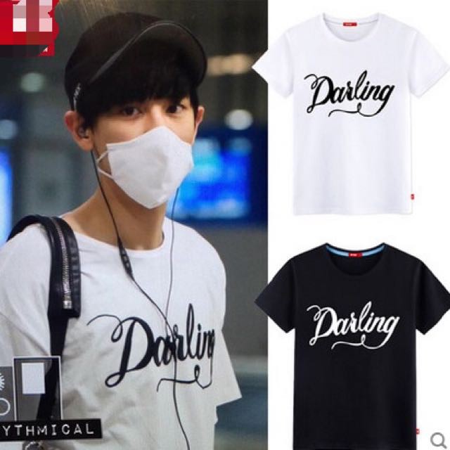 tshirt exo kaos exo baju exo darling chanyeol exo