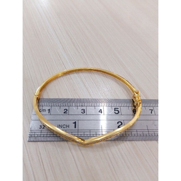 GELANG AUREL DEWASA PERAK 925 LAPIS MAS