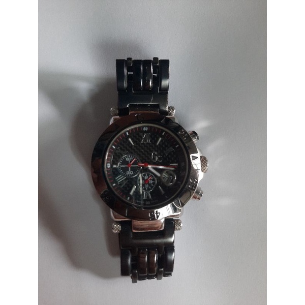 jam tangan Pria GC Chronograph stainless hitam. preloved