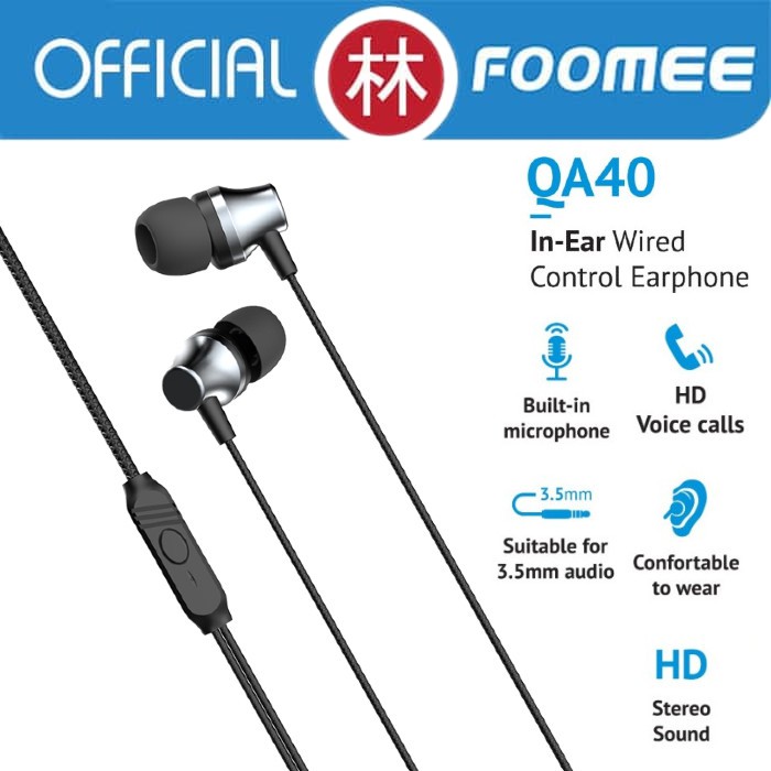 Foomee QA40 In-ear Control Wired Earphone