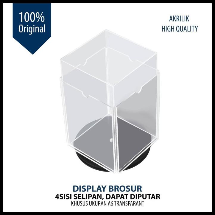 

Display Brosur Putar / Display Putar Akrilik / Tempat Brosur A6