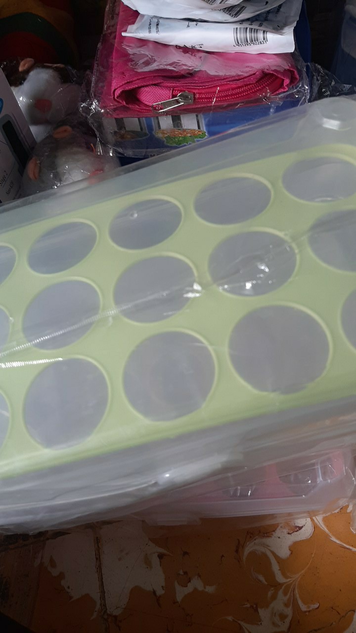 Tempat Telur 15 Lubang Sekat Kotak Telor Box  Kulkas