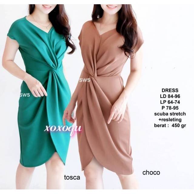 [XOXOQU] DRESS BODYCON MEWAH DRESS WEDDING PARTY WANITA MODERN MURAH