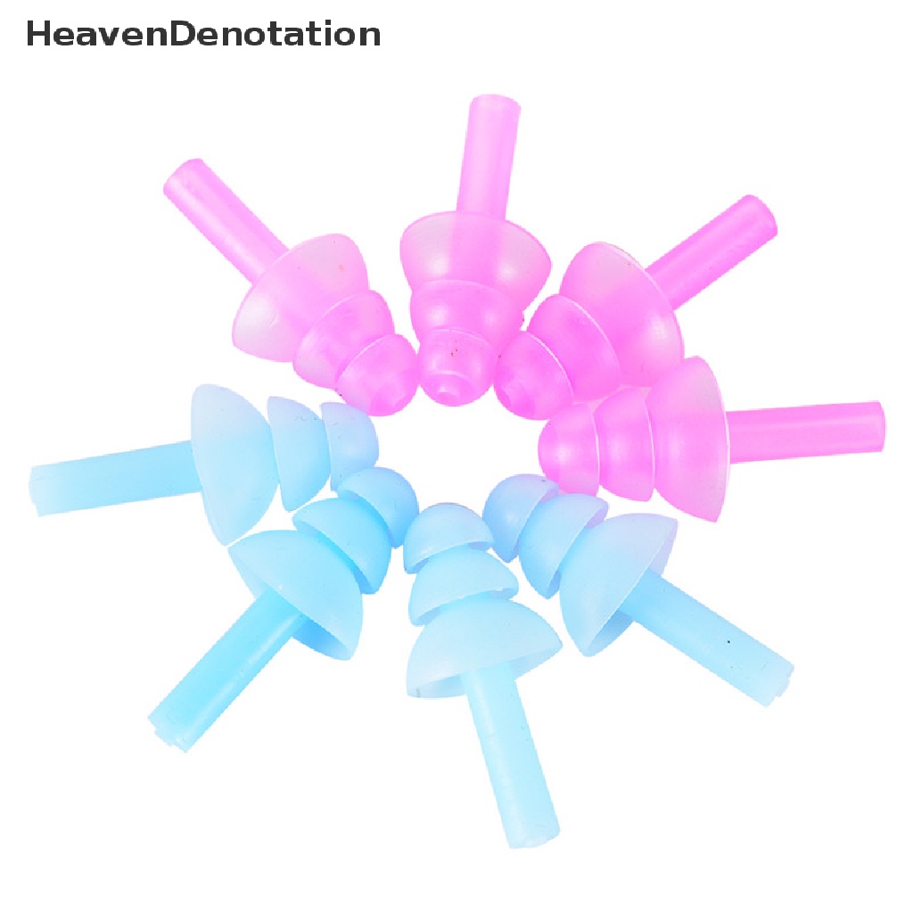 [HeavenDenotation] 4PCS For Study Sleep Silicone Ear Plugs Anti Noise Snore Earplugs Comfortable