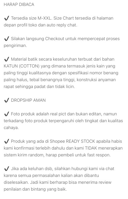 Andharu Kemeja Batik Pria Full Furing Bahan Katun Halus Sragenan