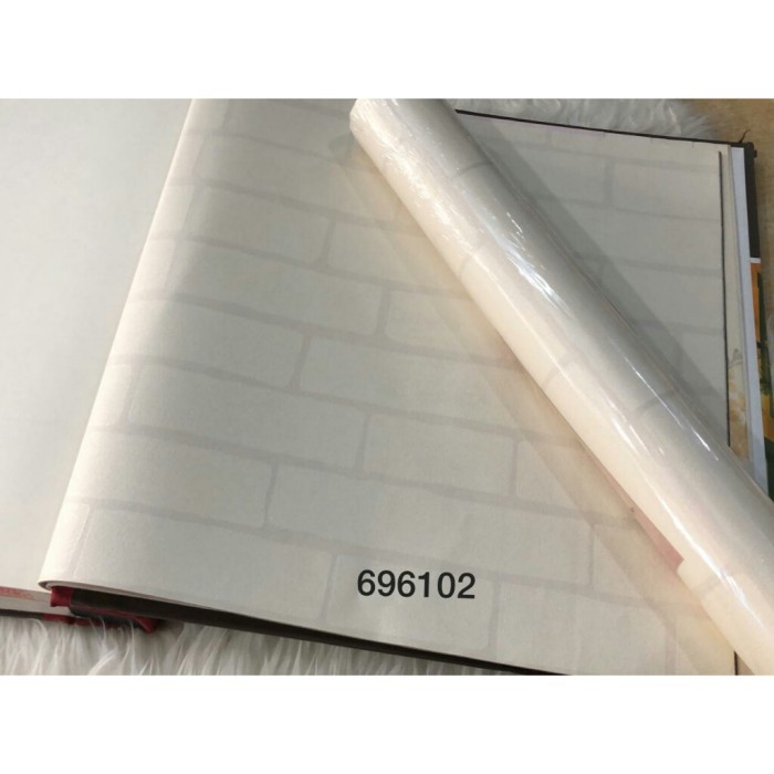 Wallpaper Dinding Motif Batu Bata Putih Hitam Abu Merah Murah