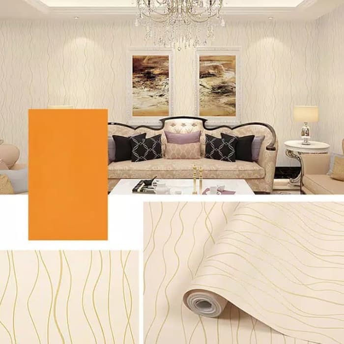wallpaper salur cream wallpaper sticker garis wallpaper dinding krem wallpaper dinding cream
