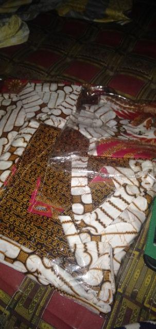 Batik Couple Keluarga Sania Ruffle Ori Ndoro Jowi Dnt Seno Merah Putih