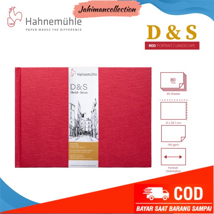 

✨ BISA COD ✨ Buku Sketsa Hahnemuhle D&S A4 Hard Cover Stitch Bound Sketchbook - LANDSCAPE