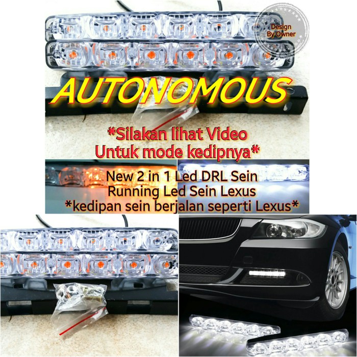 JUAL MURAH NEW 2 in 1 lampu led DRL Sein running led Model Lexus Universal