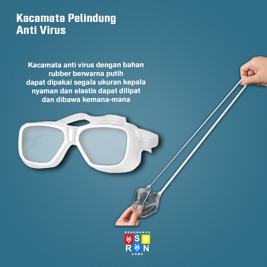 Kacamata Medis Anti Virus Pelindung Debu Safety Proyek Clear Resonance Home