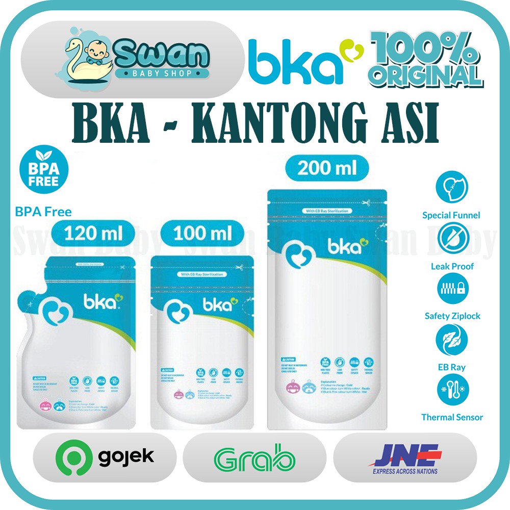 BKA Kantong ASI isi 30pcs (Size 100ml - 120ml - 200ml) / Kantong Asi bka